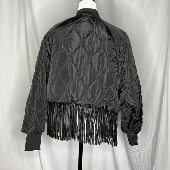 SOLD Hong Xing Women's/Unisex Unique Quilted Puffer Fringe  Coat - Picture 3 of 13